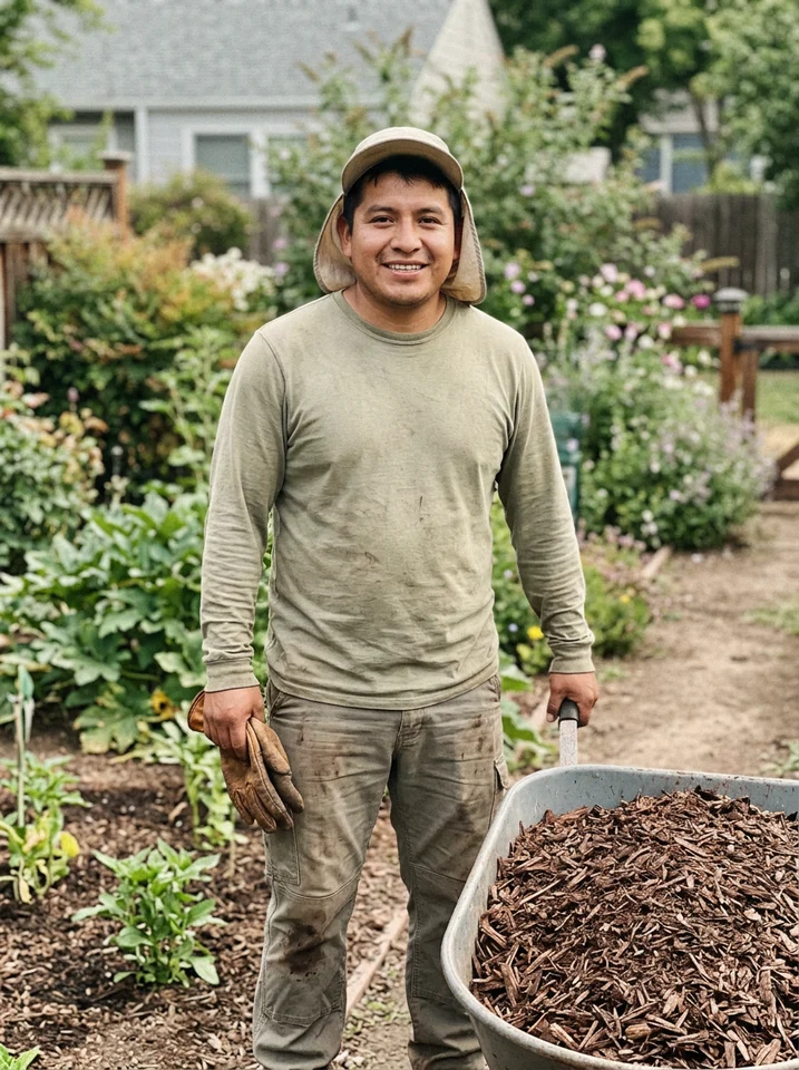 Landscaping: Fresh mulch